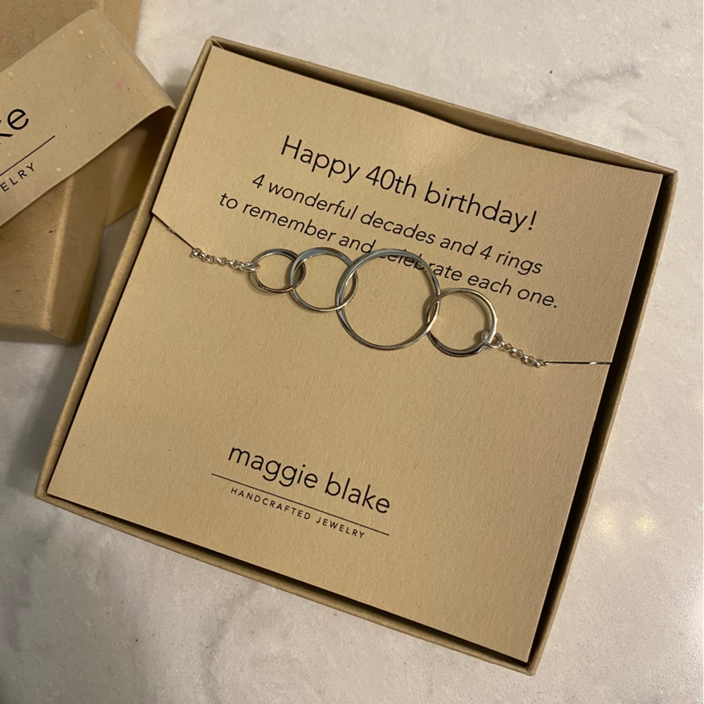 40th Birthday necklace - Maggie Blake Jewelry